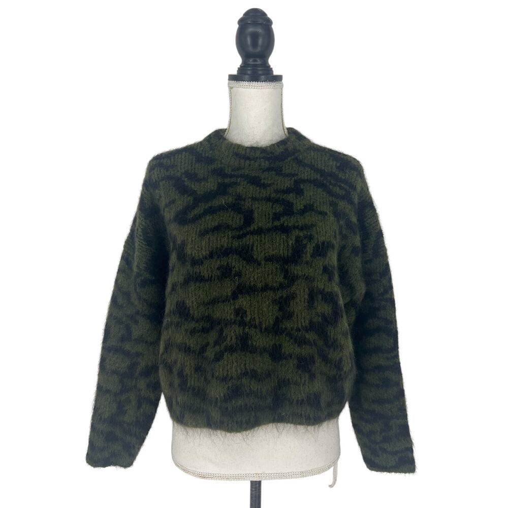 Frame Abstract Jacquard Crew Neck Sweater - Picture 3 of 12